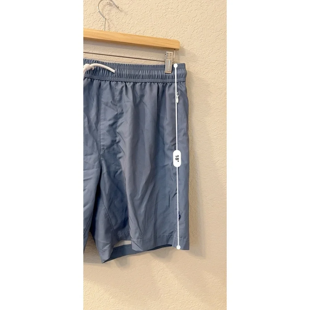 Maamgic Men's Quick Dry Swim Trunks Light Blue Elastic Waist